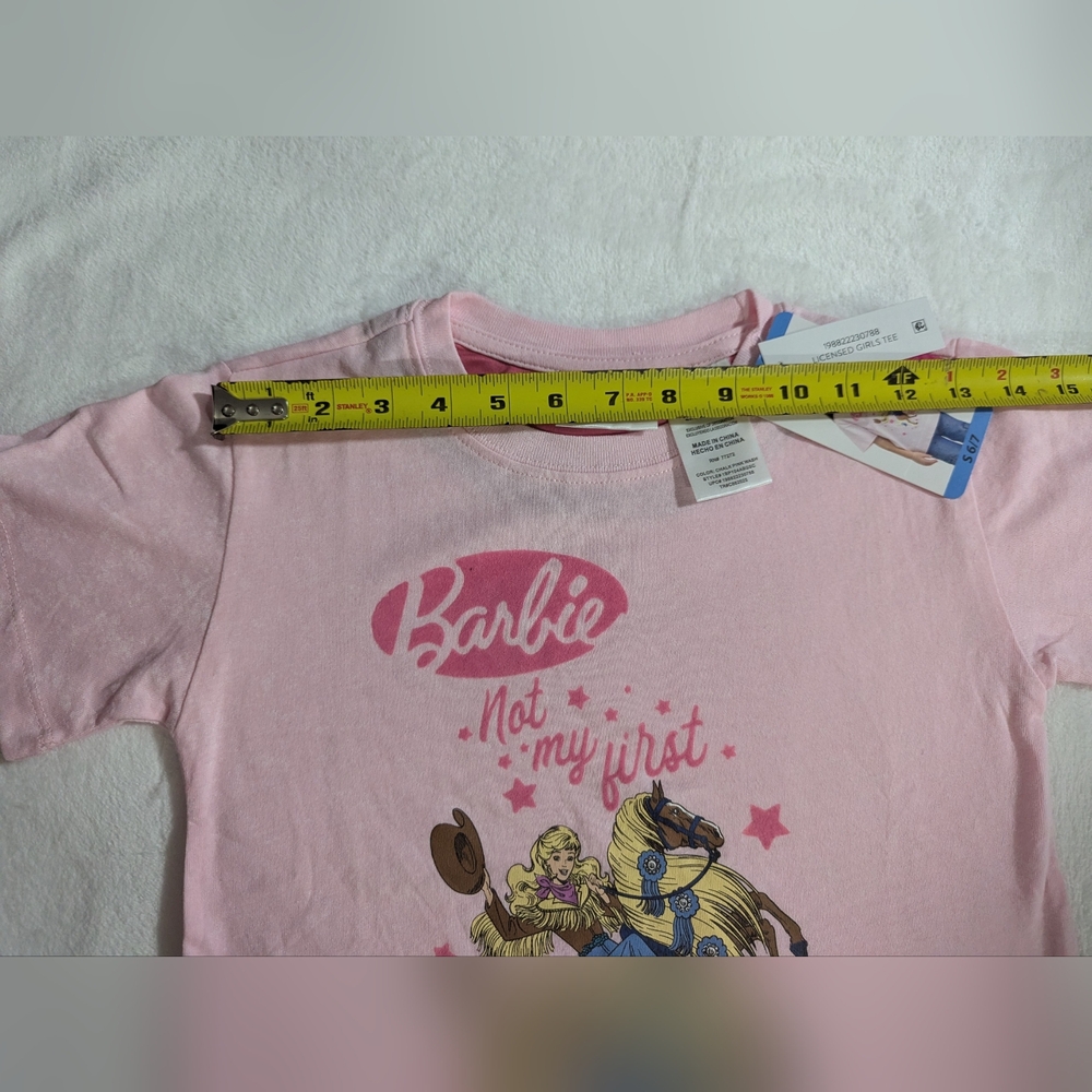 Barbie Pink Kids Girls Rodeo T-Shirt - Picture 16 of 16